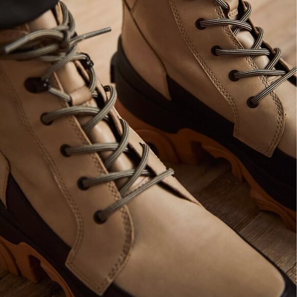 Sorel Brex Lace-Up Boots Sandy Tan / Black Rare Free People Color - Picture 2 of 11